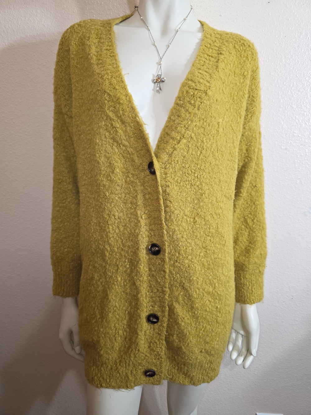 Isabel Maternity by Ingrid & Isabel Mustard Yellow Button-Front Cardigan